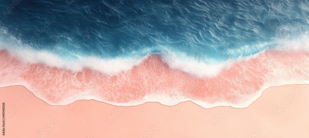 Fototapeta premium Gradient Ocean Wave with Smooth Strokes