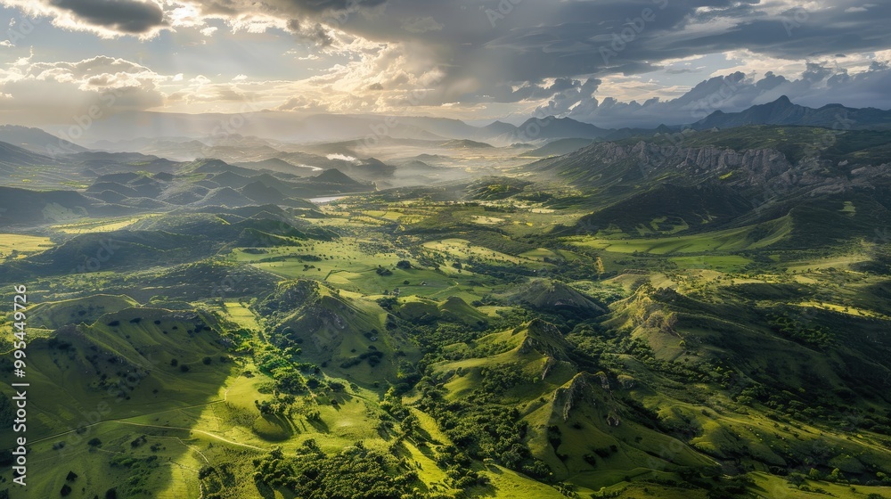 Stunning Views of the Majestic Valley and Aerial Background Stunning Views of the Majestic Valley and Aerial Background