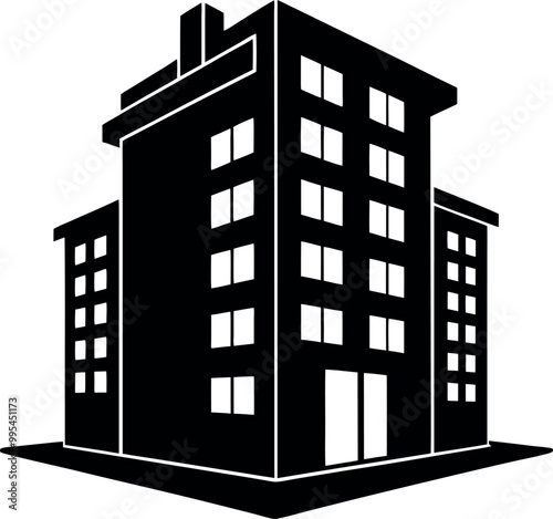 apartment silhouette vector