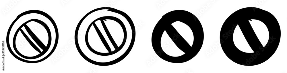 block sign vector silihouette. ban symbol block sign vector silihouette. ban symbol