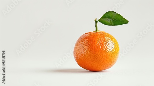 Isolated ripe tangerine citrus on white background