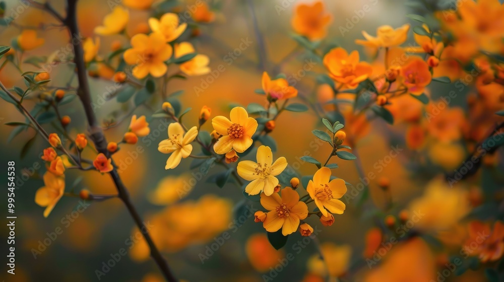 Orange and yellow blossoms Orange and yellow blossoms