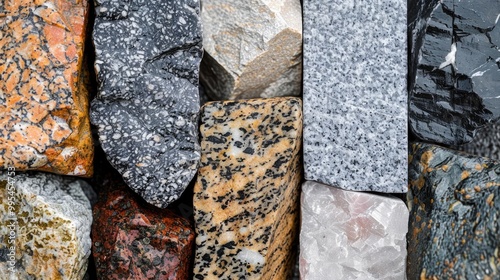 Several types of granites photo