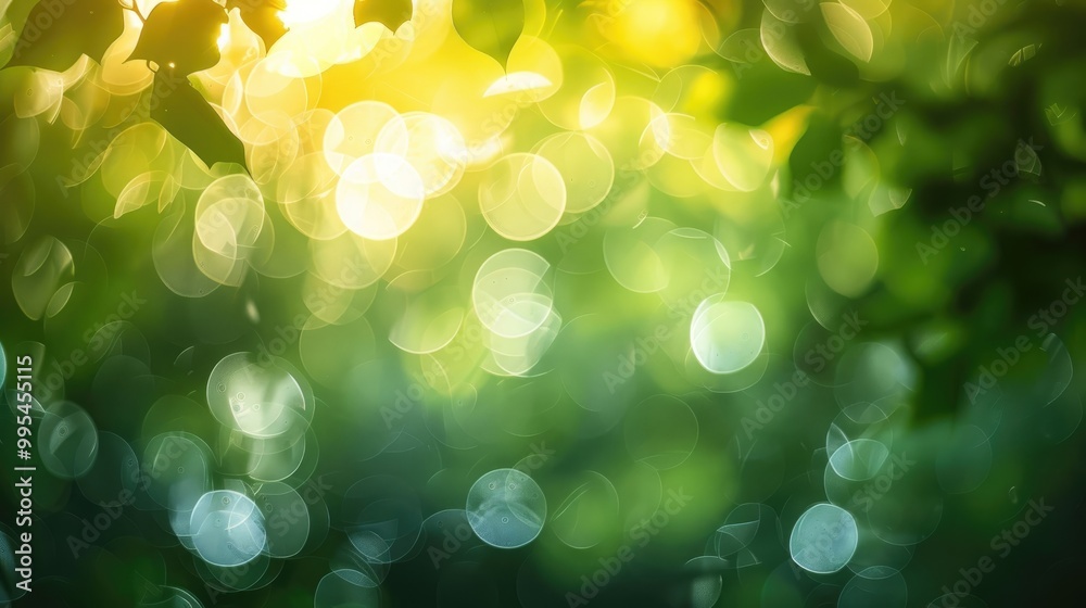 Obraz premium Nature s light bokeh as an abstract backdrop