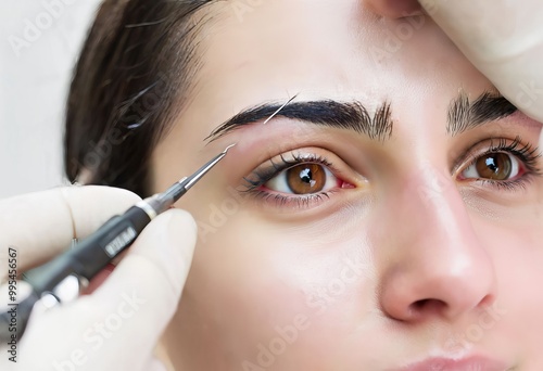 an eyebrow threader at work customers face a mix of pain and ant