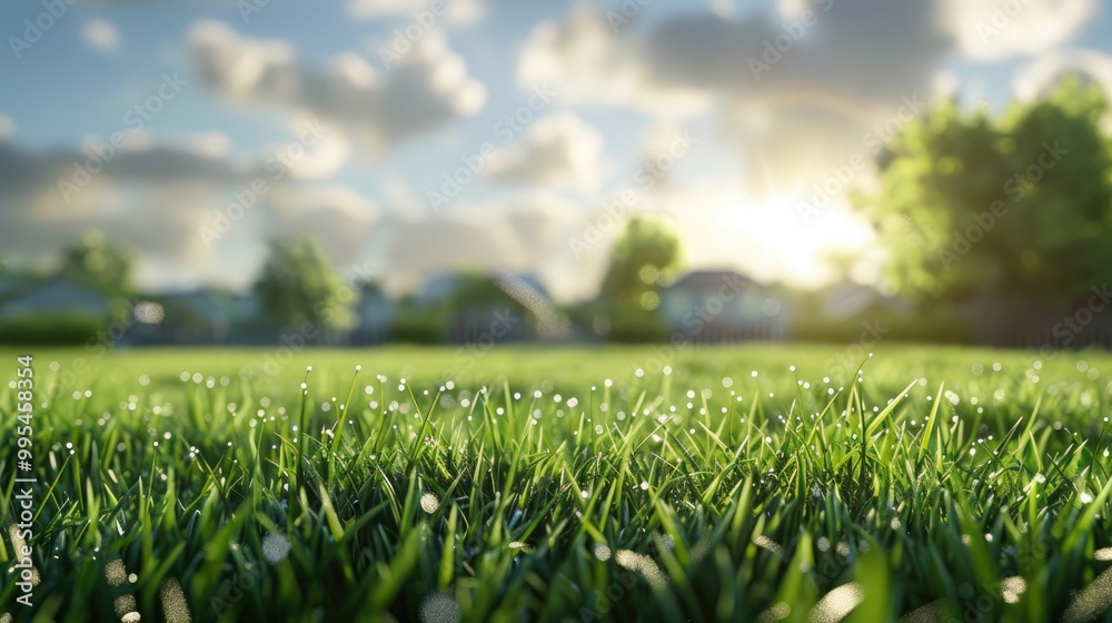 Morning backdrop of outdoor grass Morning backdrop of outdoor grass