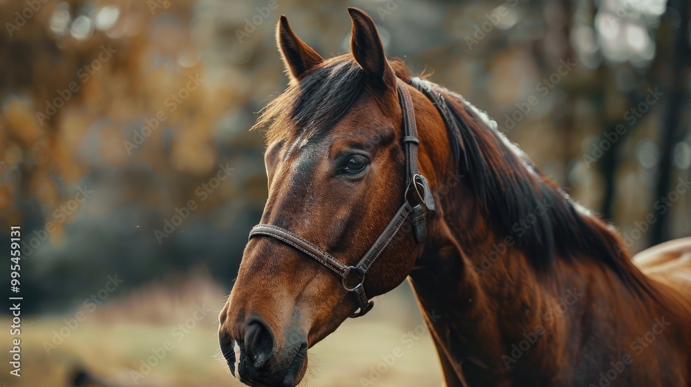 Fototapeta premium Horse of a brown color