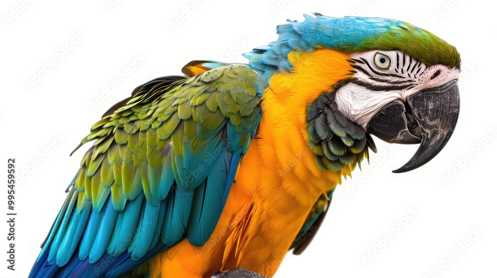 Fototapeta premium Parrot isolated against white backdrop