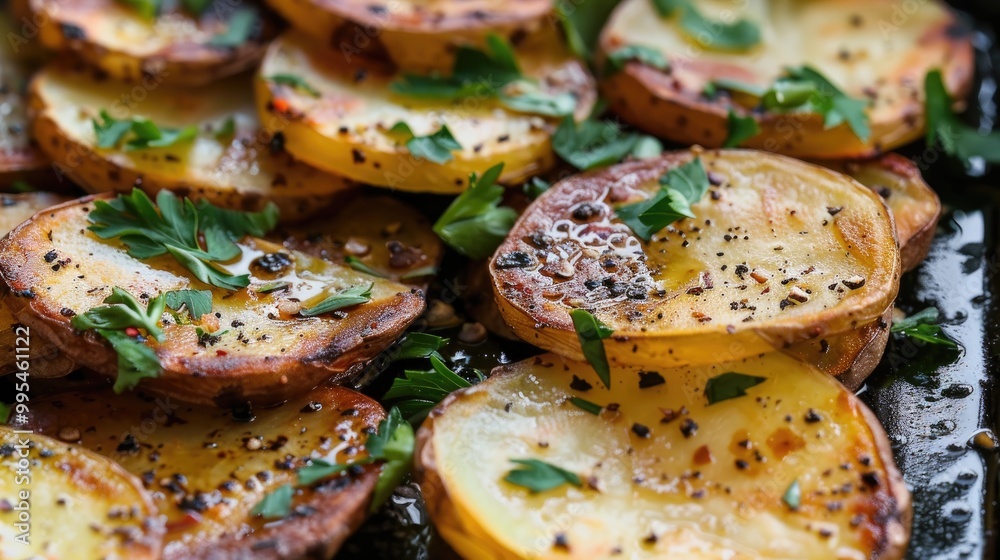 Spiced potato slices Spiced potato slices
