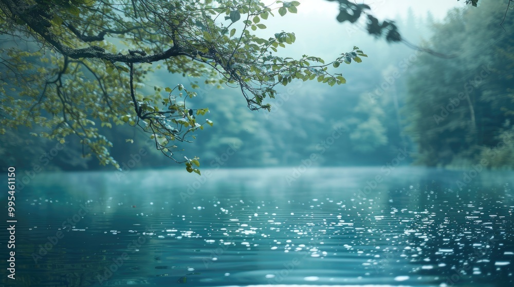 Natural Eastern European Lake with Selective Focus and Copy Space Natural Eastern European Lake with Selective Focus and Copy Space