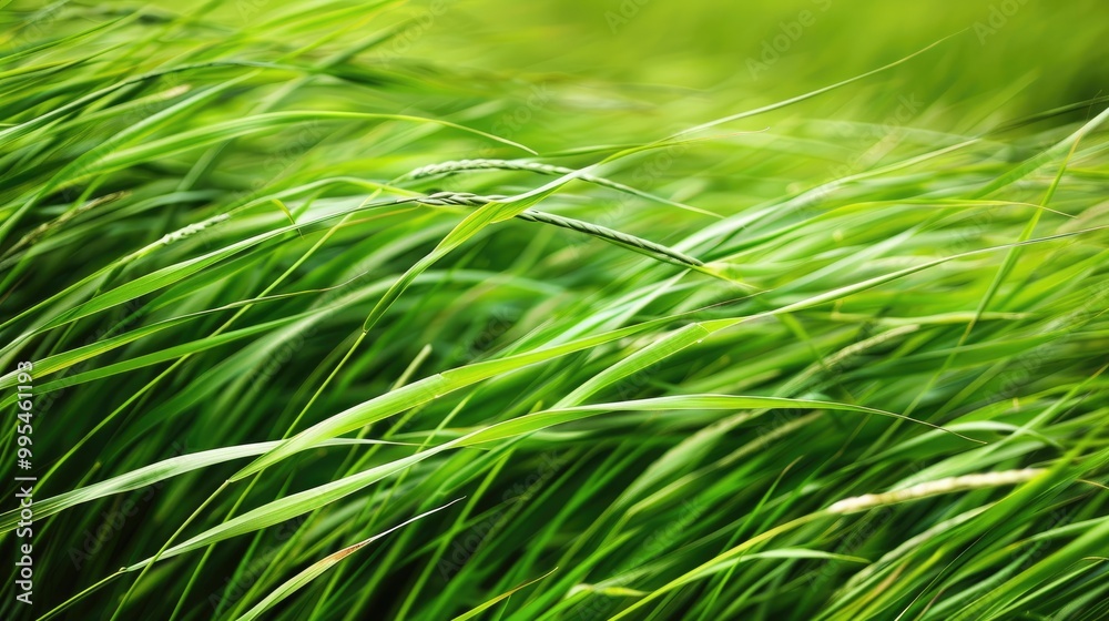 Nature s green grass sways in the wind Nature s green grass sways in the wind