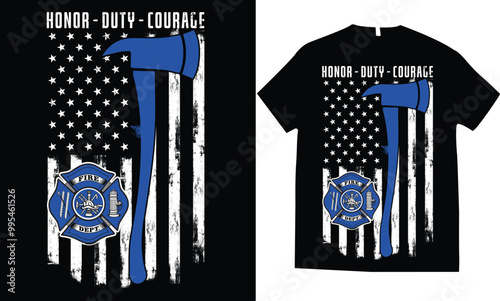 Firefighter t-shirt design 