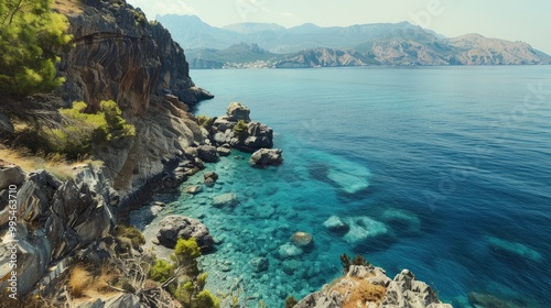 Fototapeta Naklejka Na Ścianę i Meble -  Rocky Aegean Waters