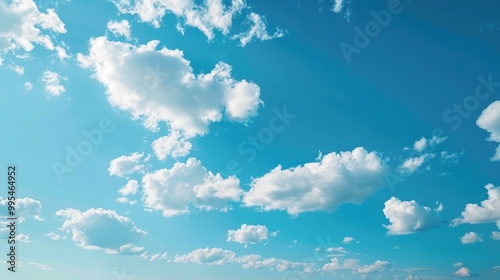 Scenic view of clear sky with small clouds wide perspective
