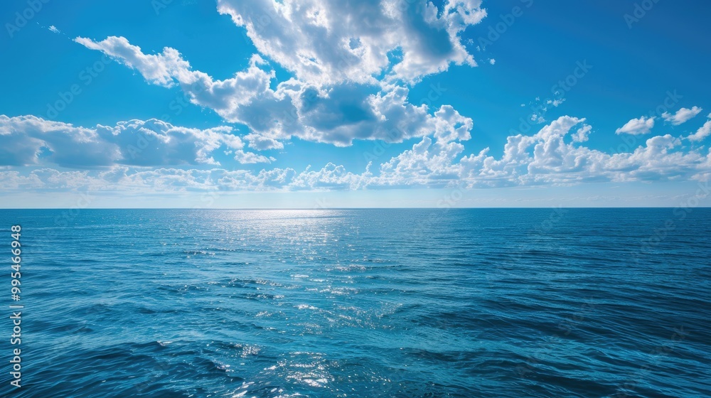 Obraz premium Nature background with blue sea and sky