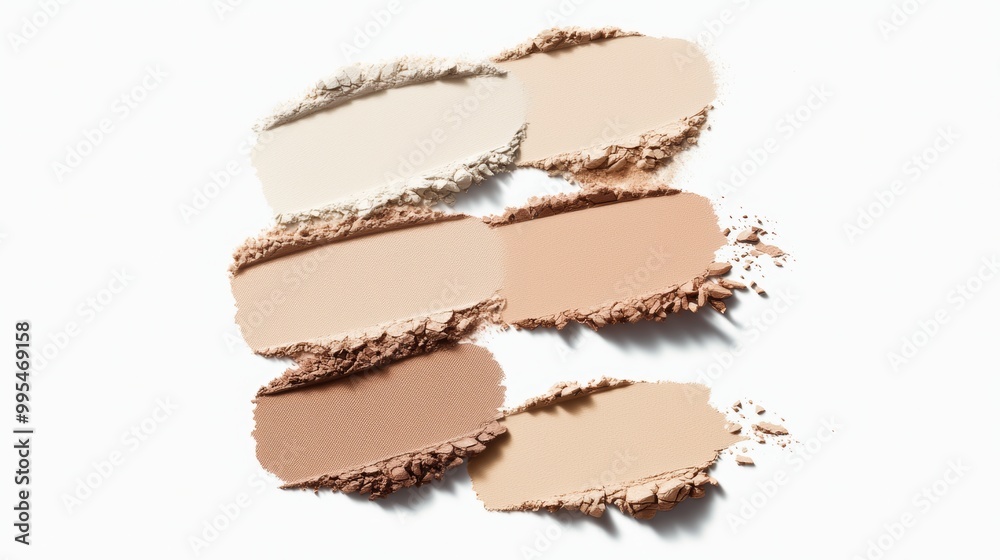 A gradient of translucent powder swatches, arranged to highlight their seamless, weightless texture with added hydration for glowing skin. A gradient of translucent powder swatches, arranged to highlight their seamless, weightless texture with added hydration for glowing skin.