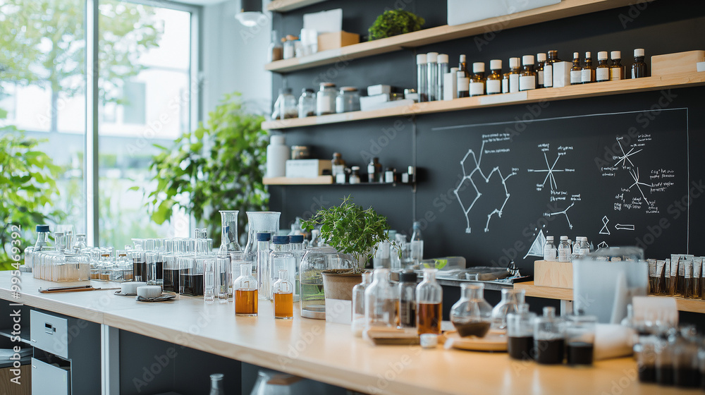 A blackboard filled with chemical formulas, showcasing the essence of science and chemistry A blackboard filled with chemical formulas, showcasing the essence of science and chemistry