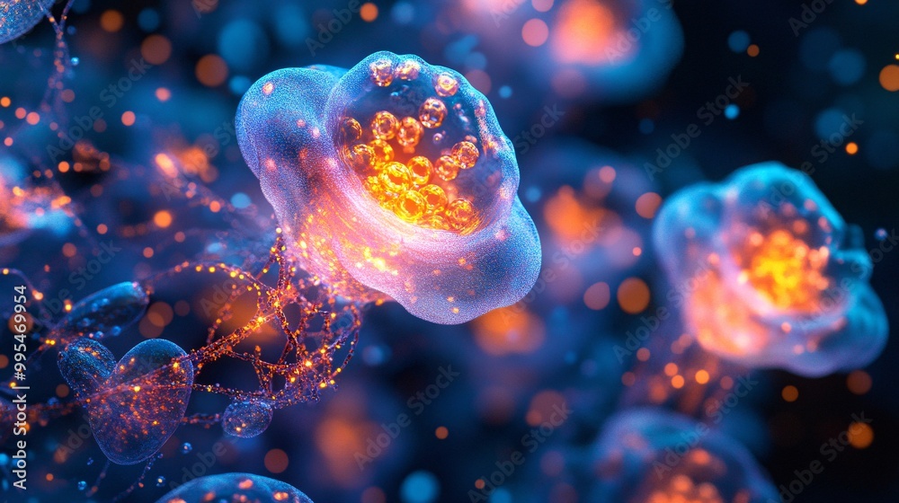 The inner world of oocytes illuminated, with DNA strands wrapping around them, showing how generational trauma transfers in vibrant yet solemn tones The inner world of oocytes illuminated, with DNA strands wrapping around them, showing how generational trauma transfers in vibrant yet solemn tones