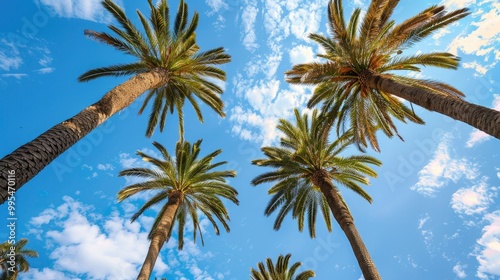 Wallpaper Mural Palm trees under the blue sky Torontodigital.ca