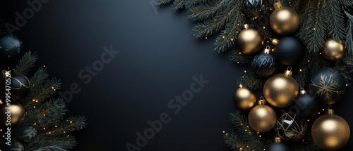 Minimalist Christmas Scene with Dark Accents
