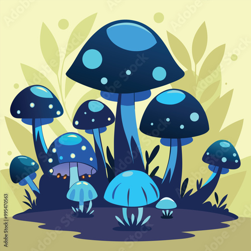 Mushrooms vector 