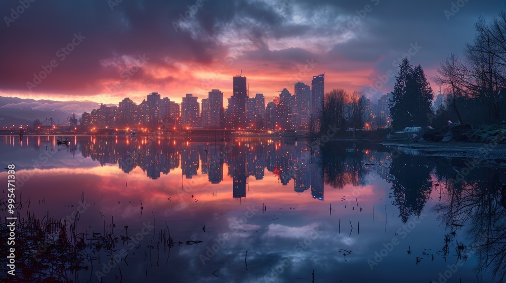 Fototapeta premium Pre dawn skyline