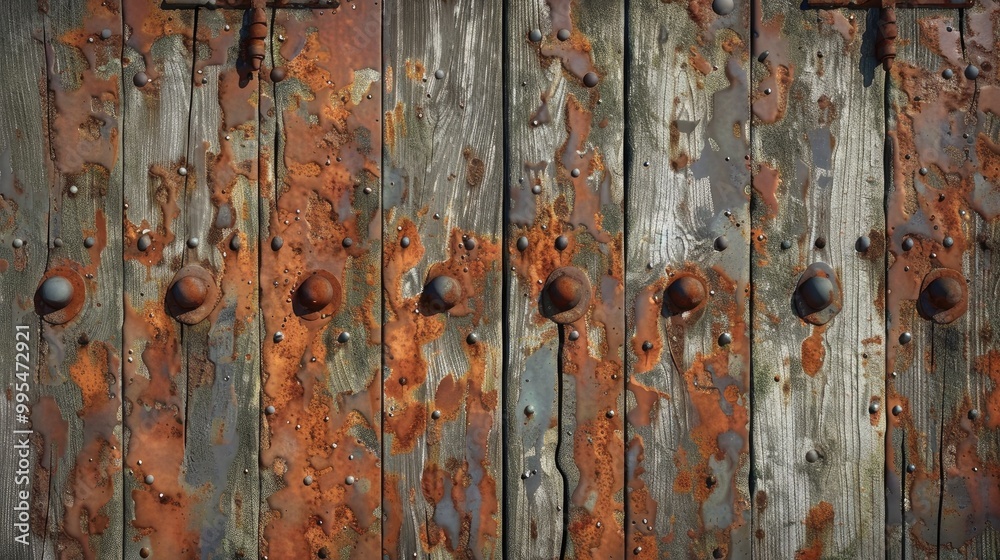 Old wooden door with rusty closed Old wooden door with rusty closed