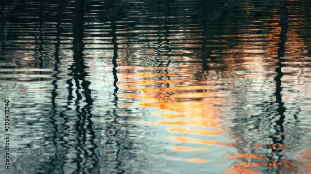 Reflection of trees in water with old fashioned color treatment Reflection of trees in water with old fashioned color treatment