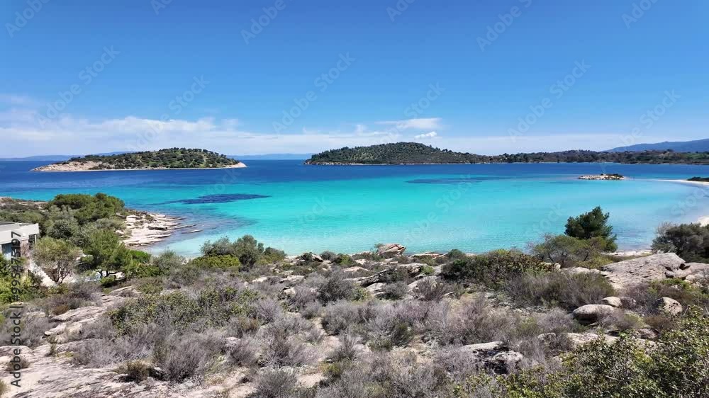 Amazing view of Sithonia coastline near Lagonisi Beach, Chalkidiki, Central Macedonia, Greece Amazing view of Sithonia coastline near Lagonisi Beach, Chalkidiki, Central Macedonia, Greece