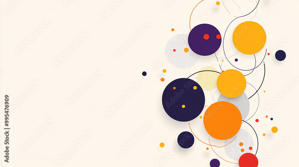 Abstract Background with Circles and Lines Abstract Background with Circles and Lines