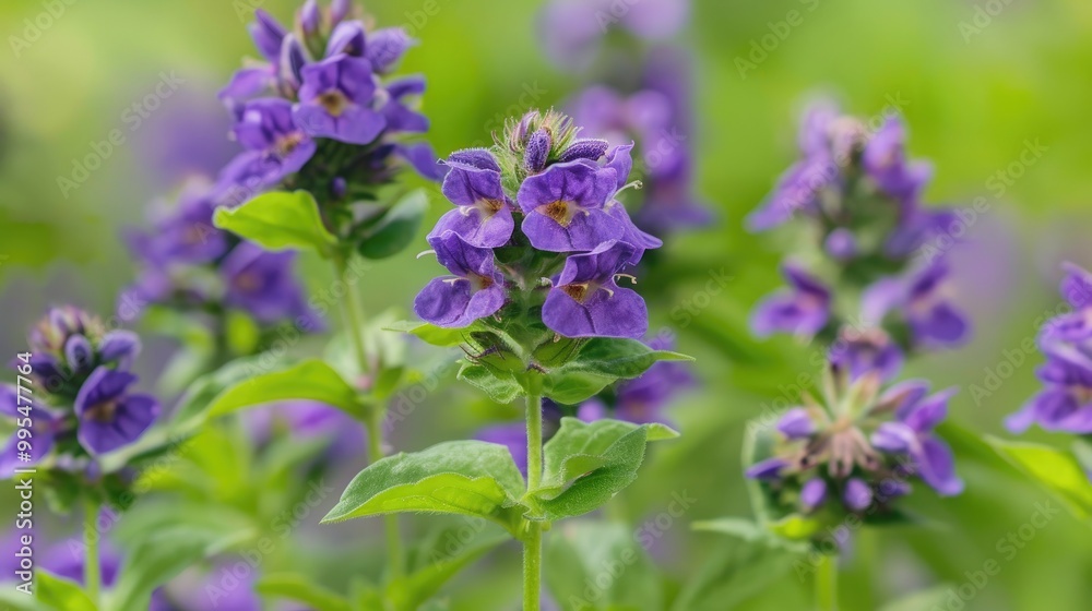 Prunella vulgaris a beneficial plant in alternative medicine and beauty care growing with purple flowers in the summer garden Prunella vulgaris a beneficial plant in alternative medicine and beauty care growing with purple flowers in the summer garden
