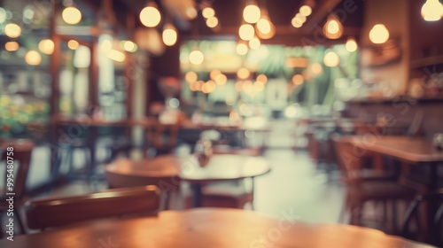 Restaurant interior blurred abstractly Vintage Filter