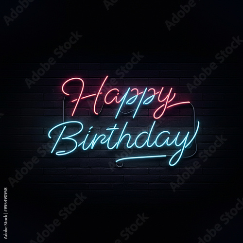 A modern "Happy Birthday" n...