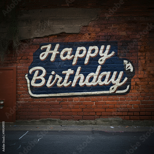 A stylish "Happy Birthday" ...