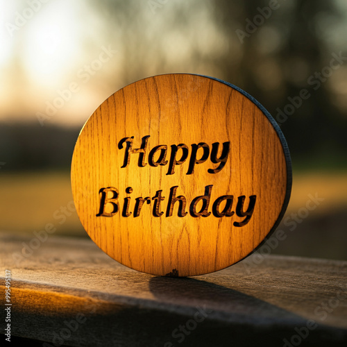 A wooden plaque with "Happy...