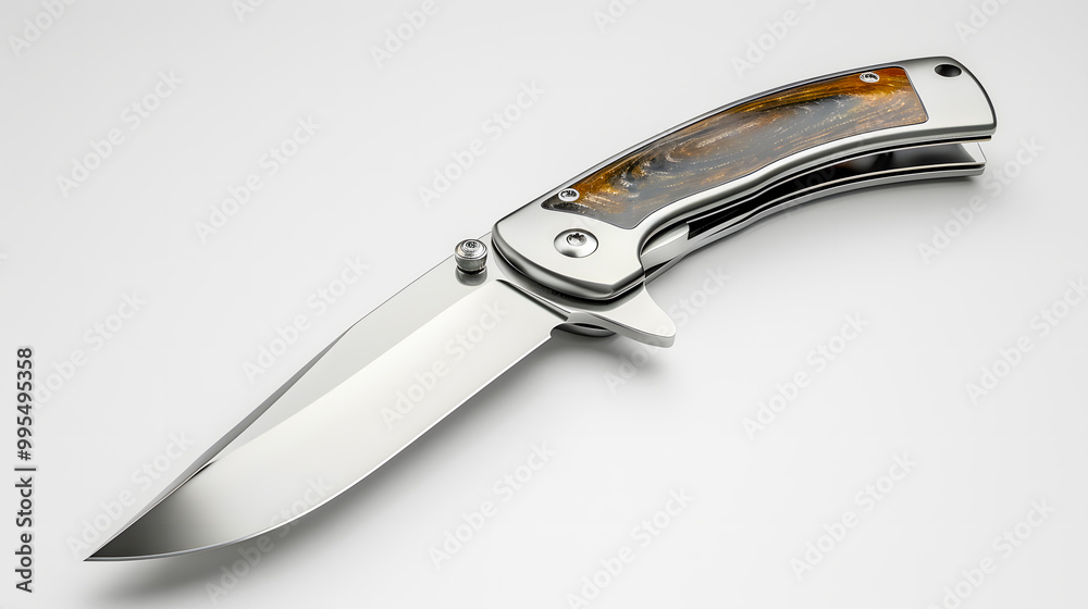 Folding pocket knife photo on white isolated background Folding pocket knife photo on white isolated background