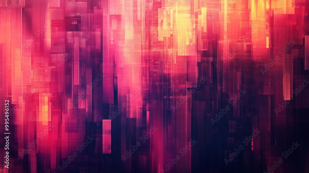 Vibrant digital abstraction with pixelated gradient in shades of pink and purple Vibrant digital abstraction with pixelated gradient in shades of pink and purple