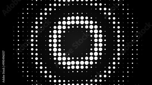 black background white dots shameless loop background for technology 4k animation   