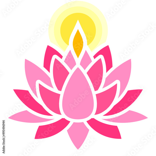lotus water lily with candle light loy krathong festival