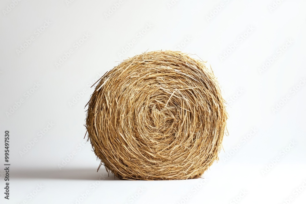 A single hay bale isolated on white. Ideal for agricultural, rural, or rustic themed designs. A single hay bale isolated on white. Ideal for agricultural, rural, or rustic themed designs.