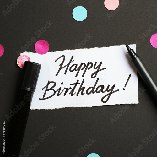 "Happy Birthday" written on...