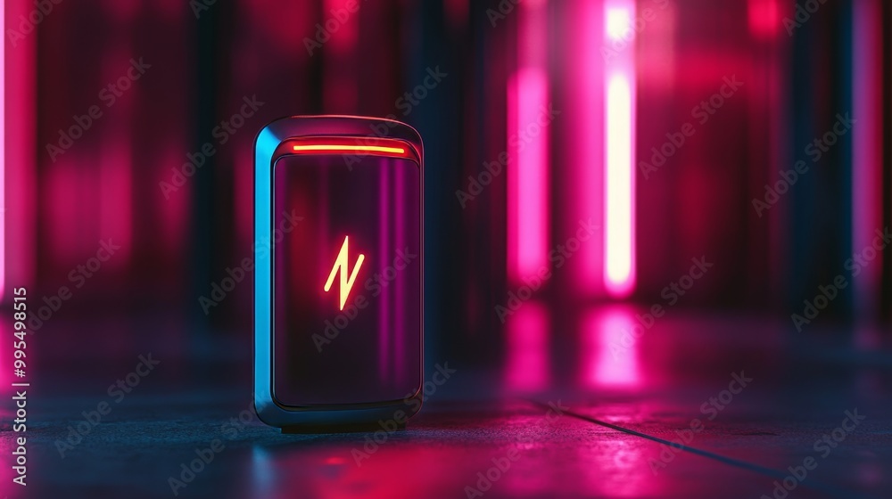 Battery with a charging symbol.