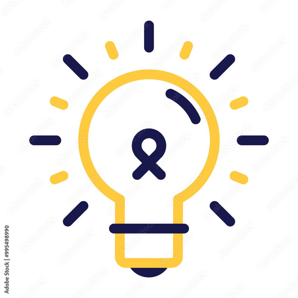 Basic Light Bulb Icon Symbolizing Connection and Ideas for Creative Collaboration and Innovation Basic Light Bulb Icon Symbolizing Connection and Ideas for Creative Collaboration and Innovation