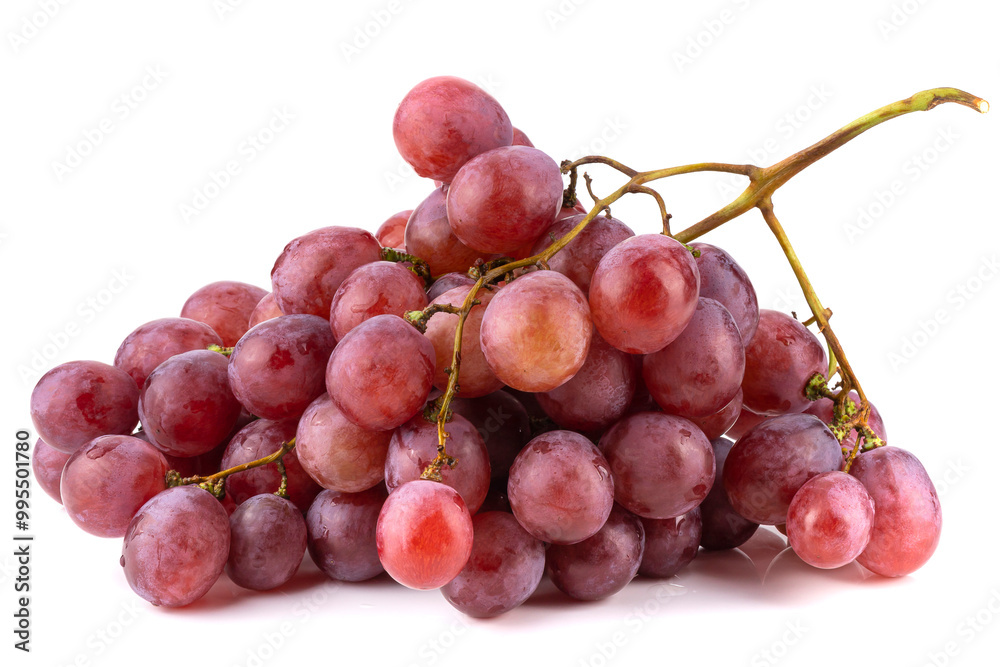 Red grapes isolated on a white background Red grapes isolated on a white background