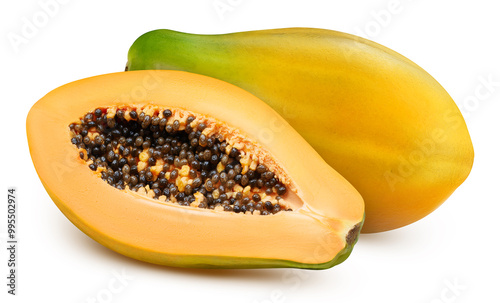 Papaya isolated on white background