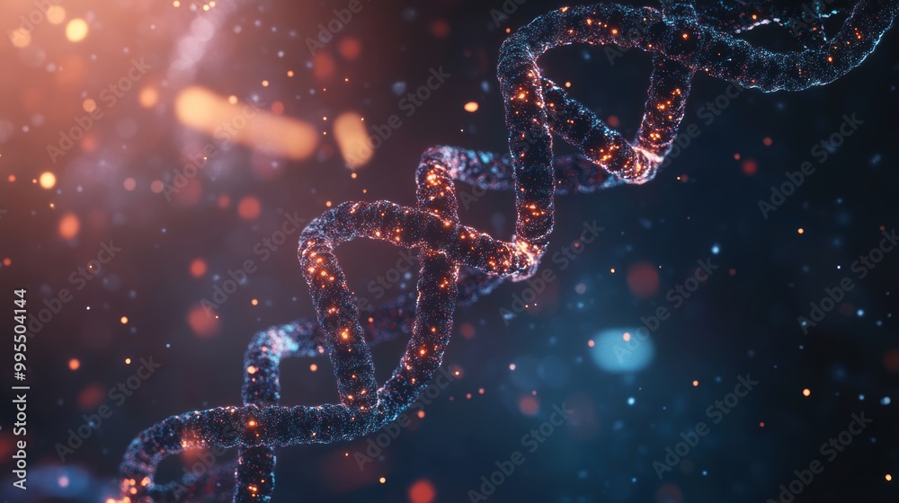 DNA double helix genetic material. Gene sequencing abstract design. Floating in space background, .science, abstract, biology, biotechnology, molecular, health, genetic. DNA double helix genetic material. Gene sequencing abstract design. Floating in space background, .science, abstract, biology, biotechnology, molecular, health, genetic.