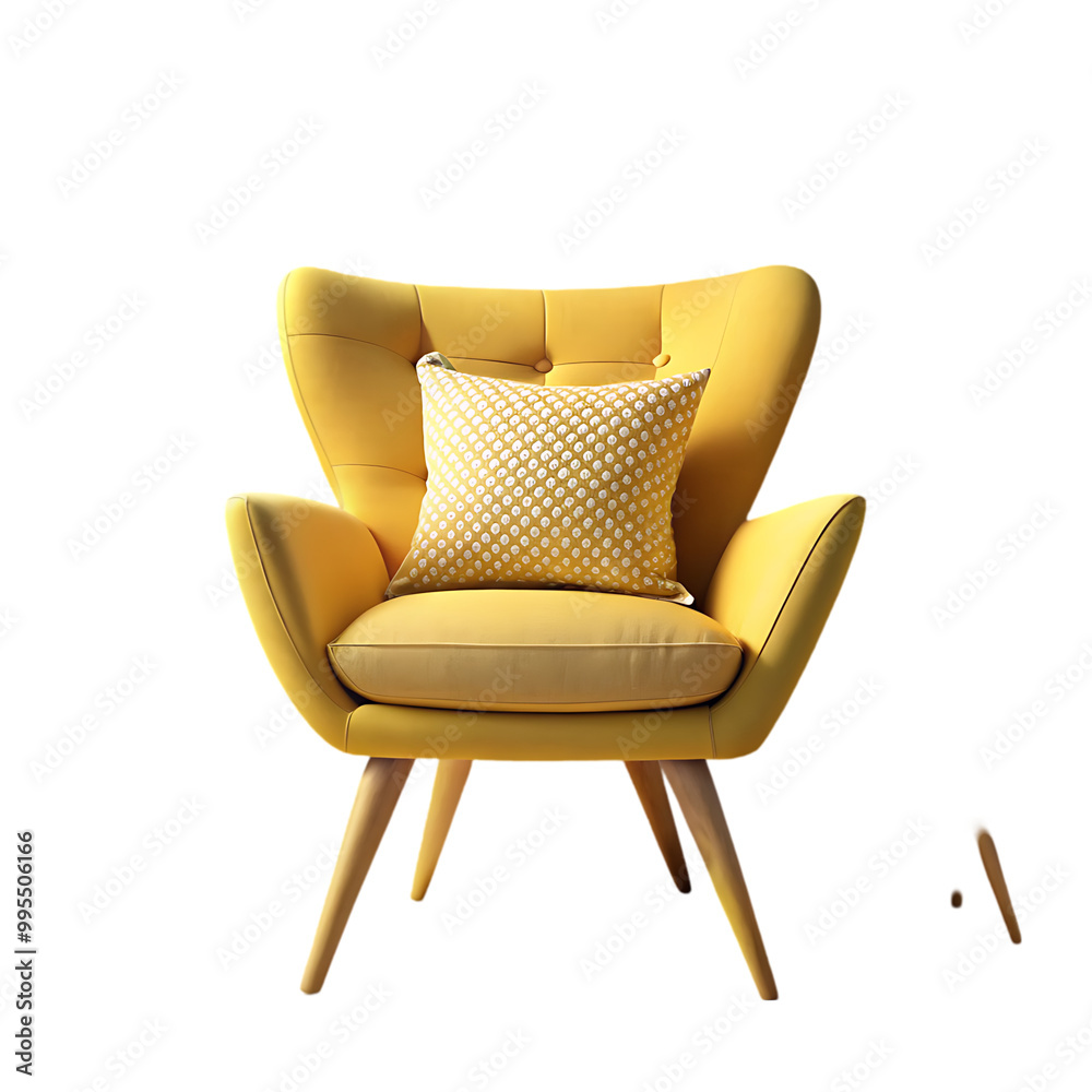 Modern yellow armchair