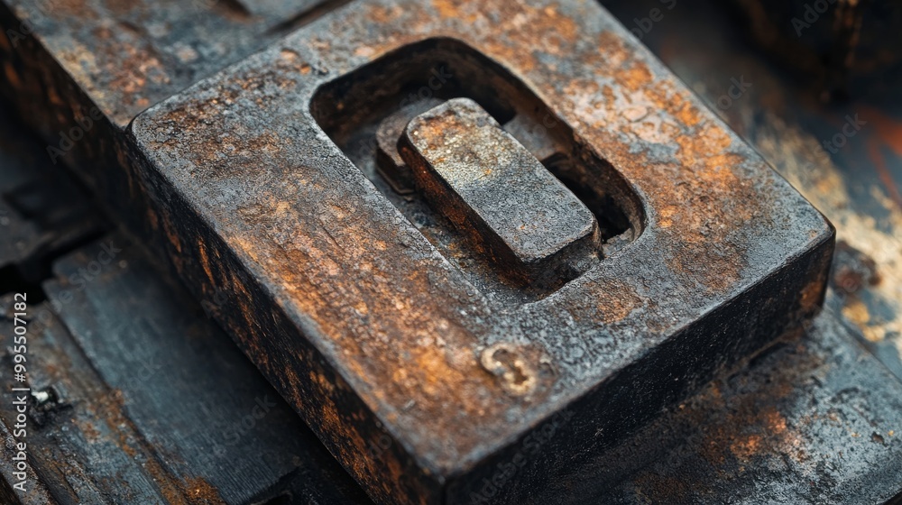 A branding iron-inspired font with a distressed, narrow square serif style, resembling American Typewriter. A branding iron-inspired font with a distressed, narrow square serif style, resembling American Typewriter.