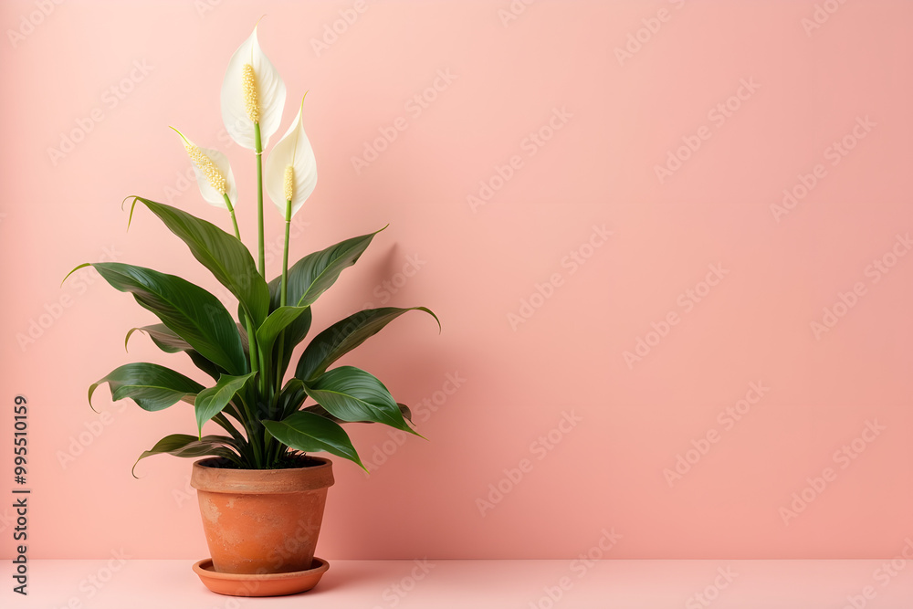 Elegant Peace Lily in a terracotta pot Elegant Peace Lily in a terracotta pot