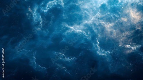 Abstract Blue and Dark Background with Glittering Light Effect